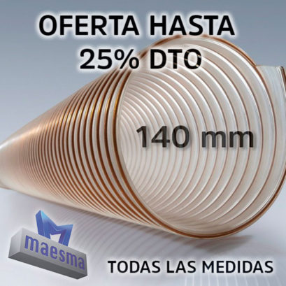 tubería de aspiración flexible de poliuretano 140 mm