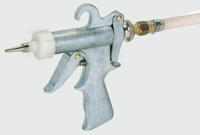 Pistola cola con empuñadura anatómica - con flujo ajustable y boquilla puntiaguda estándar