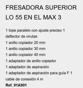 Fresadora superior lo 55 de mafell - suministro - Maesma
