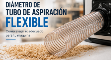 Tubo de aspiración flexible para máquinas de carpintería