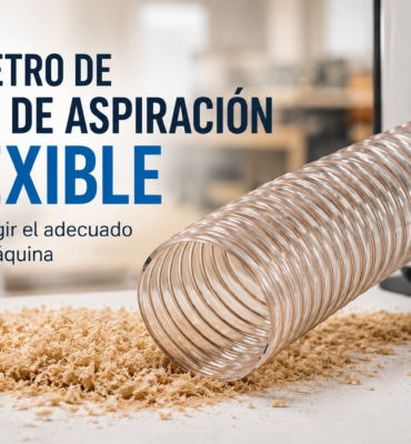 Tubo de aspiración flexible para máquinas de carpintería