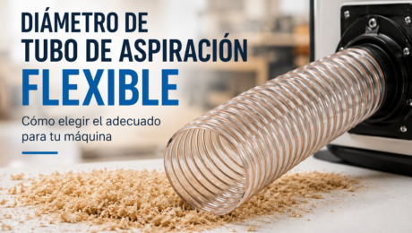 Tubo de aspiración flexible para máquinas de carpintería