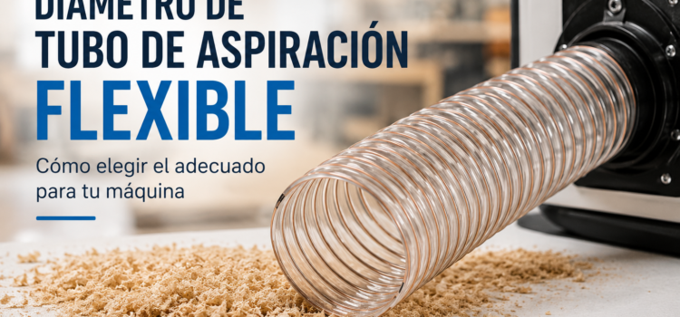 Tubo de aspiración flexible para máquinas de carpintería