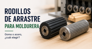 Rodillos de arrastre de goma y acero para moldurera Weinig
