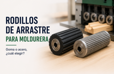 Rodillos de arrastre de goma y acero para moldurera Weinig