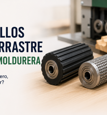 Rodillos de arrastre de goma y acero para moldurera Weinig