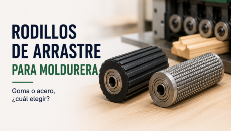 Rodillos de arrastre de goma y acero para moldurera Weinig